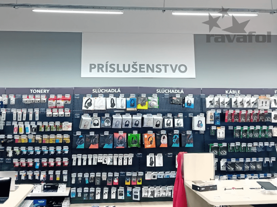 interiérová reklama pre retail