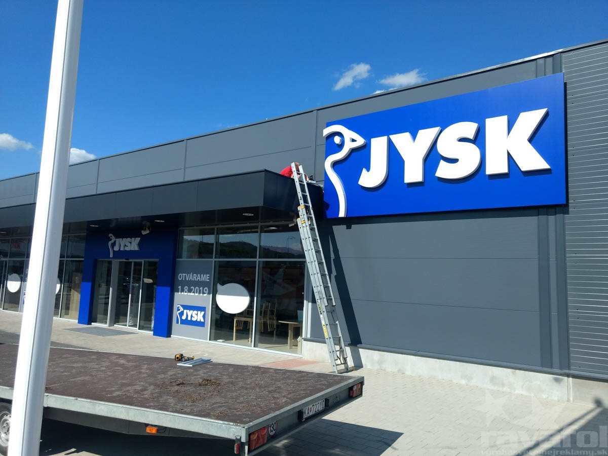 3D svetelné logo pre jysk